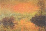 Sunset at Lavacourt Claude Monet